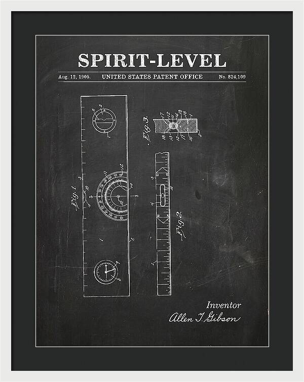 Spirit Level Chalkboard Patent Us824109a