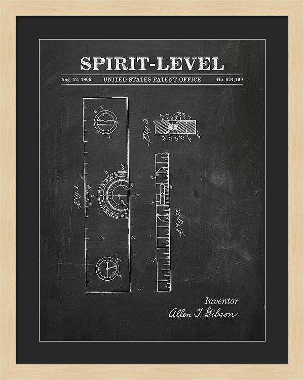 Spirit Level Chalkboard Patent Us824109a