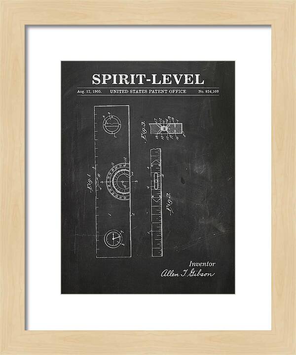 Spirit Level Chalkboard Patent Us824109a