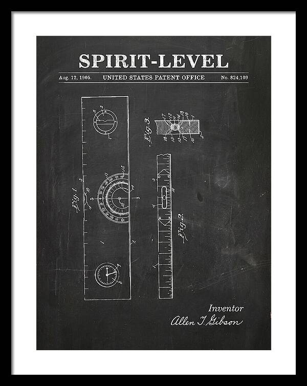 Spirit Level Chalkboard Patent Us824109a