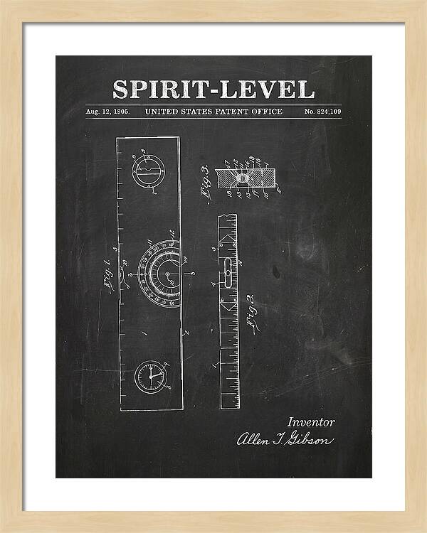 Spirit Level Chalkboard Patent Us824109a
