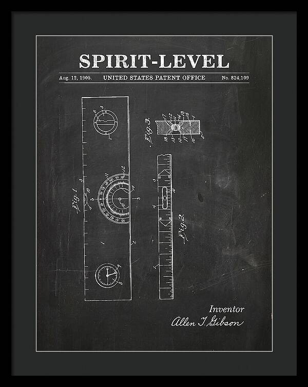 Spirit Level Chalkboard Patent Us824109a