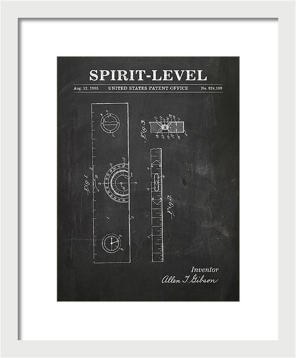 Spirit Level Chalkboard Patent Us824109a