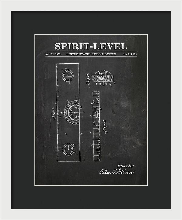 Spirit Level Chalkboard Patent Us824109a