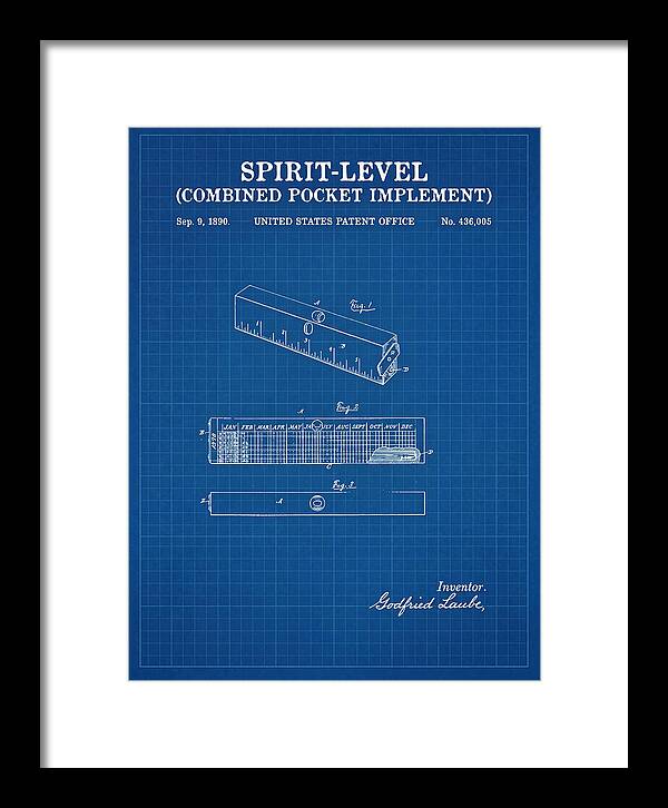 Spirit Level Combined Pocket Implement Blueprint Patent Us436005a