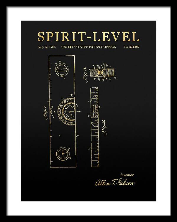 Spirit Level Gold Patent Us824109a