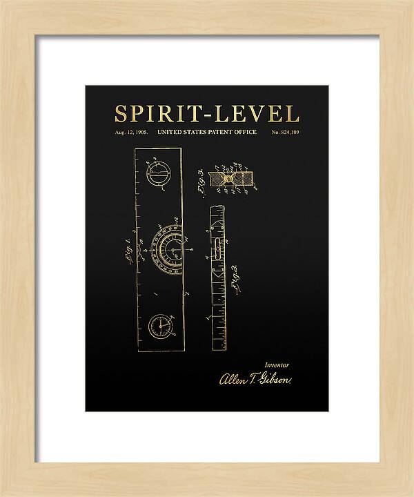 Spirit Level Gold Patent Us824109a