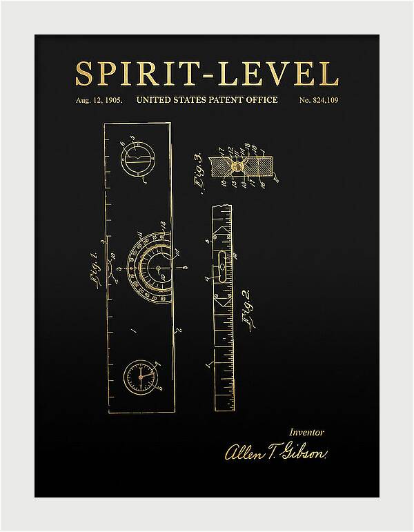 Spirit Level Gold Patent Us824109a