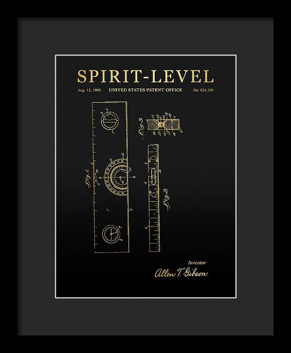 Spirit Level Gold Patent Us824109a