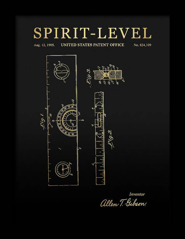 Spirit Level Gold Patent Us824109a