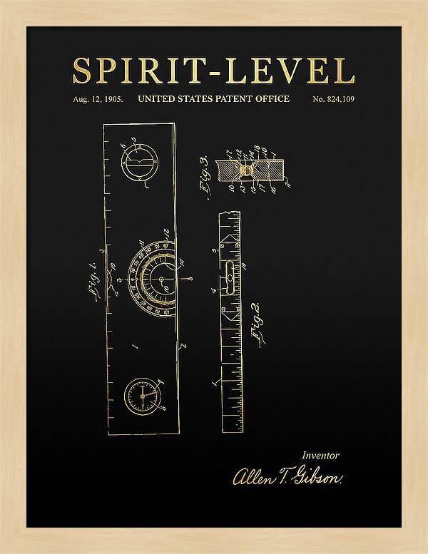 Spirit Level Gold Patent Us824109a