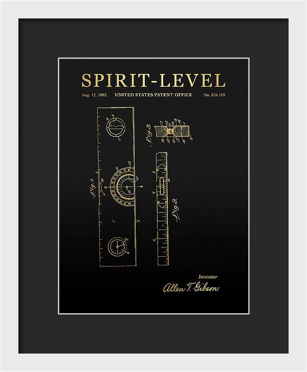 Spirit Level Gold Patent Us824109a