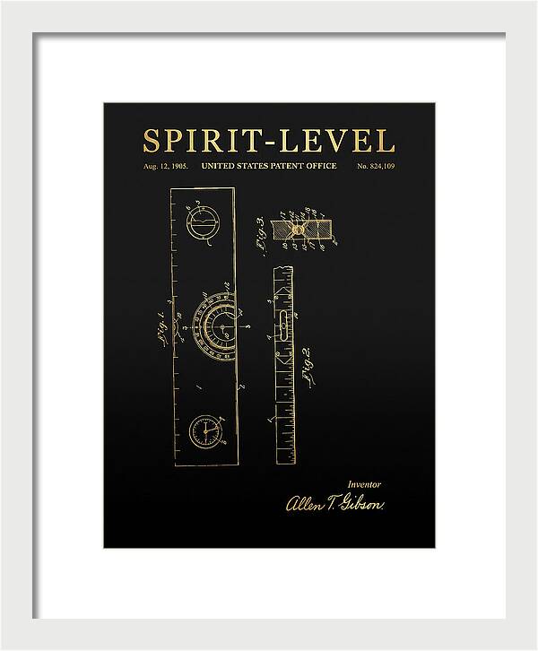 Spirit Level Gold Patent Us824109a