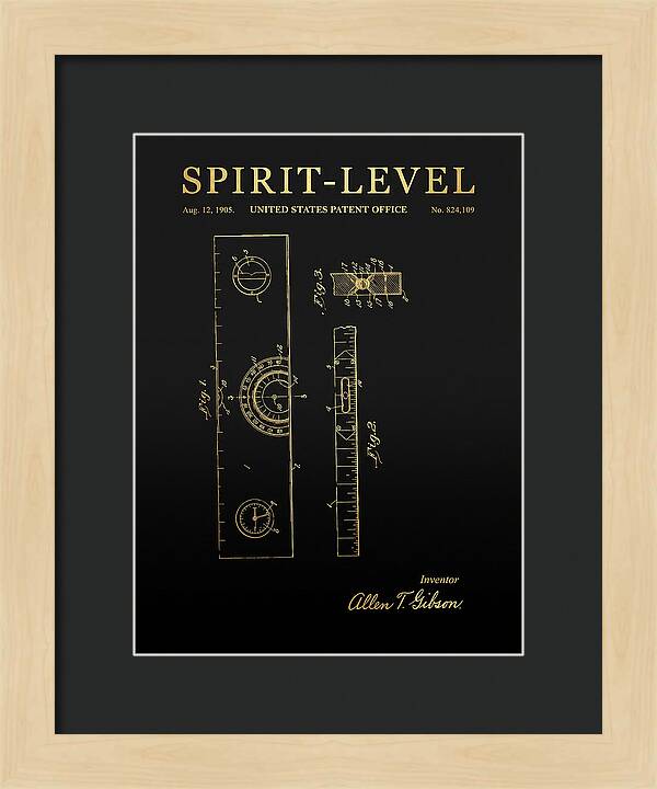 Spirit Level Gold Patent Us824109a