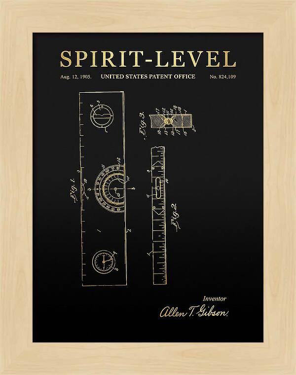 Spirit Level Gold Patent Us824109a