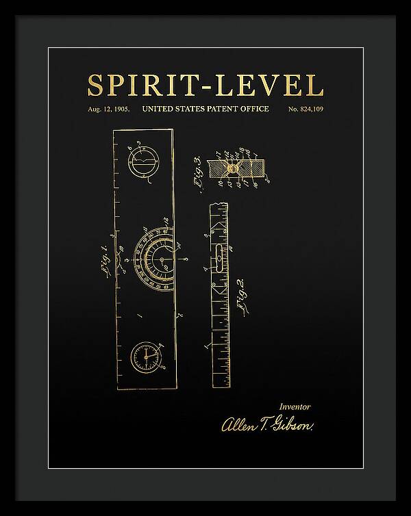 Spirit Level Gold Patent Us824109a