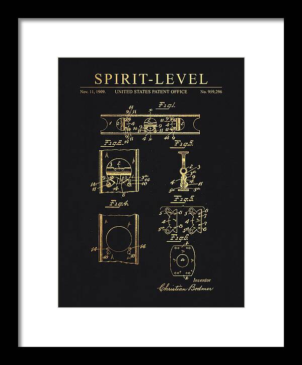 Spirit Level Gold Patent Us959296a