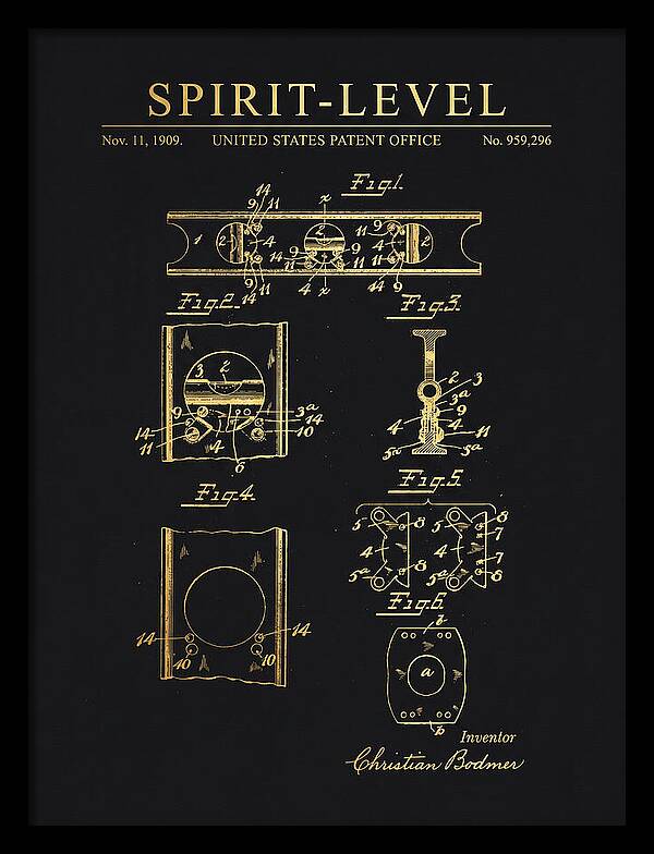 Spirit Level Gold Patent Us959296a