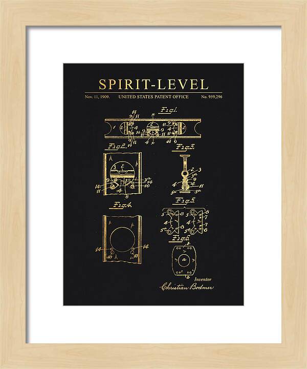 Spirit Level Gold Patent Us959296a