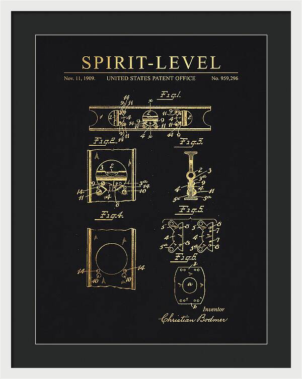 Spirit Level Gold Patent Us959296a