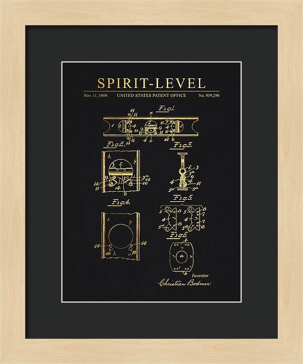 Spirit Level Gold Patent Us959296a