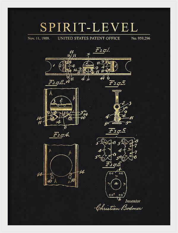 Spirit Level Gold Patent Us959296a