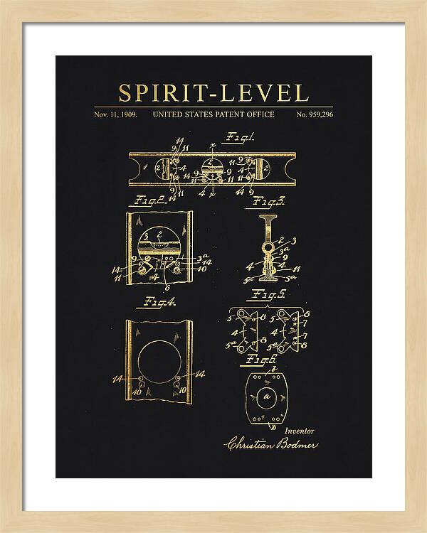 Spirit Level Gold Patent Us959296a