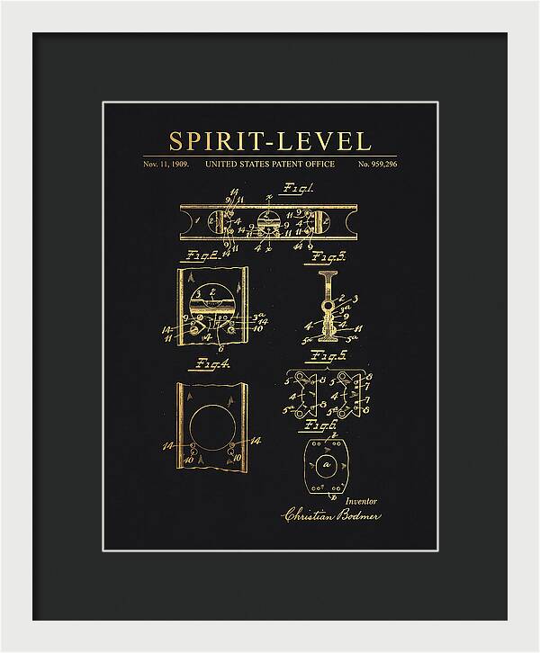 Spirit Level Gold Patent Us959296a