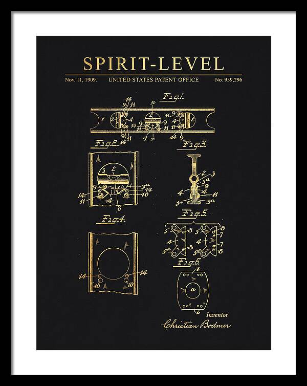 Spirit Level Gold Patent Us959296a