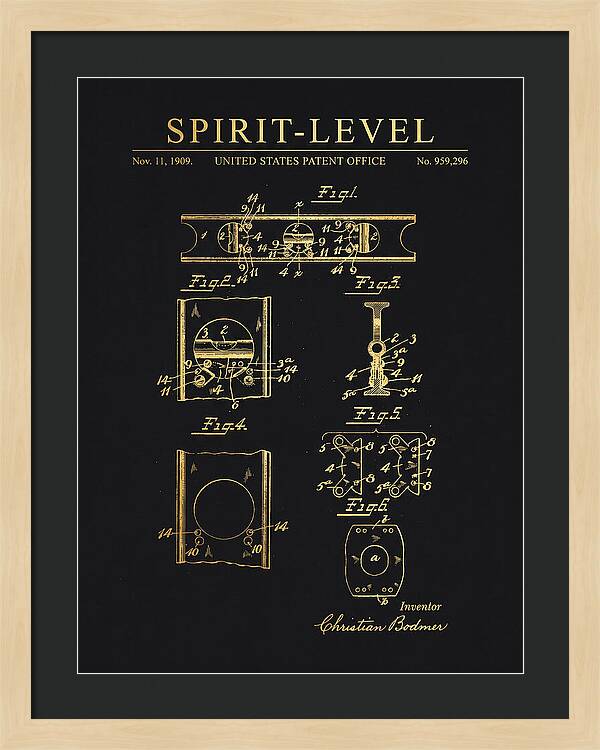 Spirit Level Gold Patent Us959296a