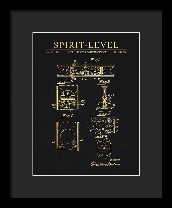Spirit Level Gold Patent Us959296a