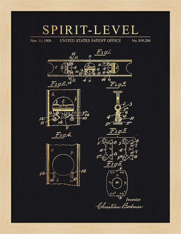Spirit Level Gold Patent Us959296a