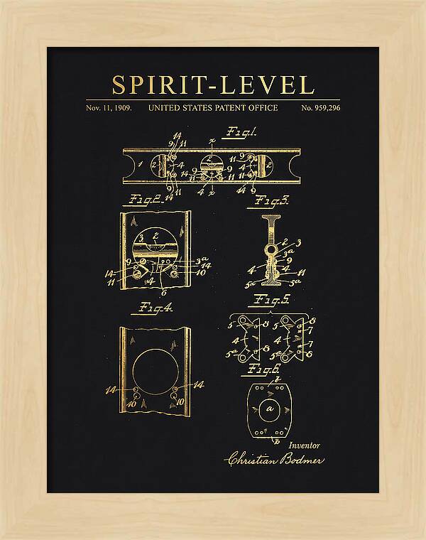 Spirit Level Gold Patent Us959296a