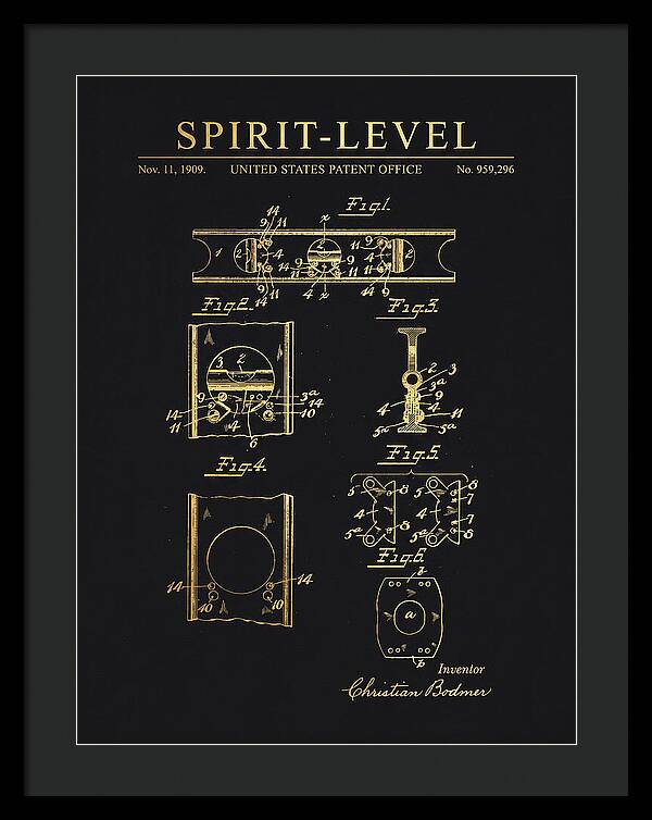 Spirit Level Gold Patent Us959296a