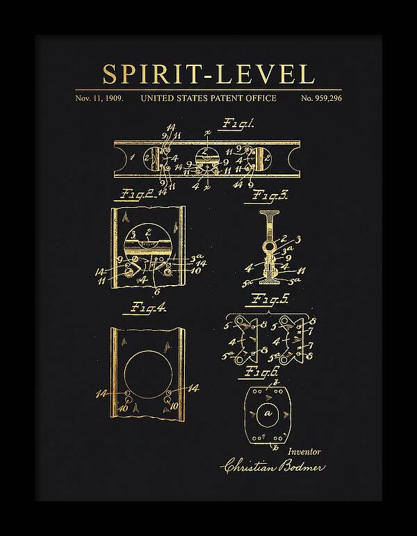 Spirit Level Gold Patent Us959296a