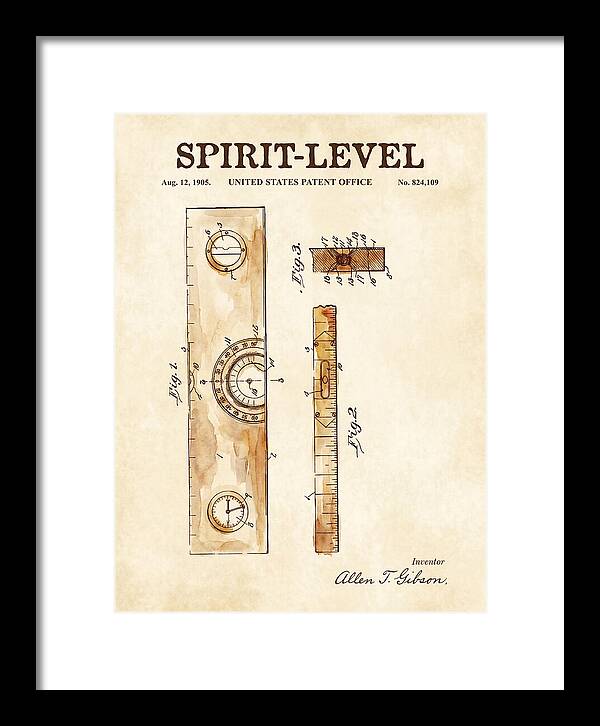 Spirit Level Watercolor Patent Us824109a