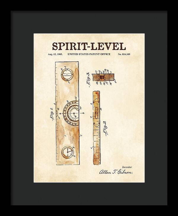 Spirit Level Watercolor Patent Us824109a