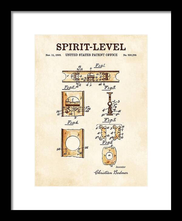 Spirit Level Watercolor Patent Us959296a