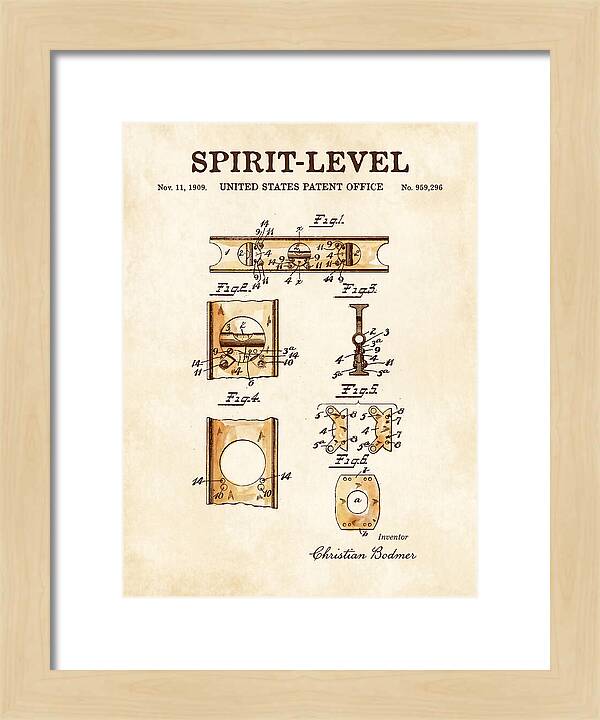 Spirit Level Watercolor Patent Us959296a