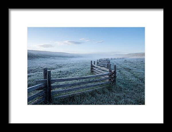Split Rail Fence In Morning Mist