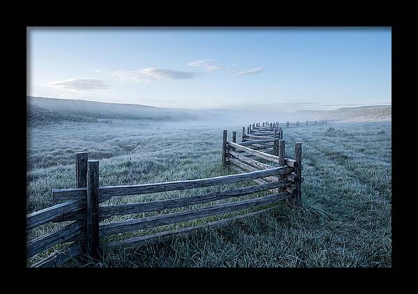 Split Rail Fence In Morning Mist