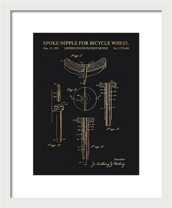 Spoke Nipple For Bicycle Wheel Gold Patent Us2778690a