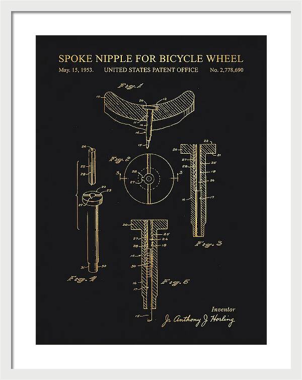 Spoke Nipple For Bicycle Wheel Gold Patent Us2778690a