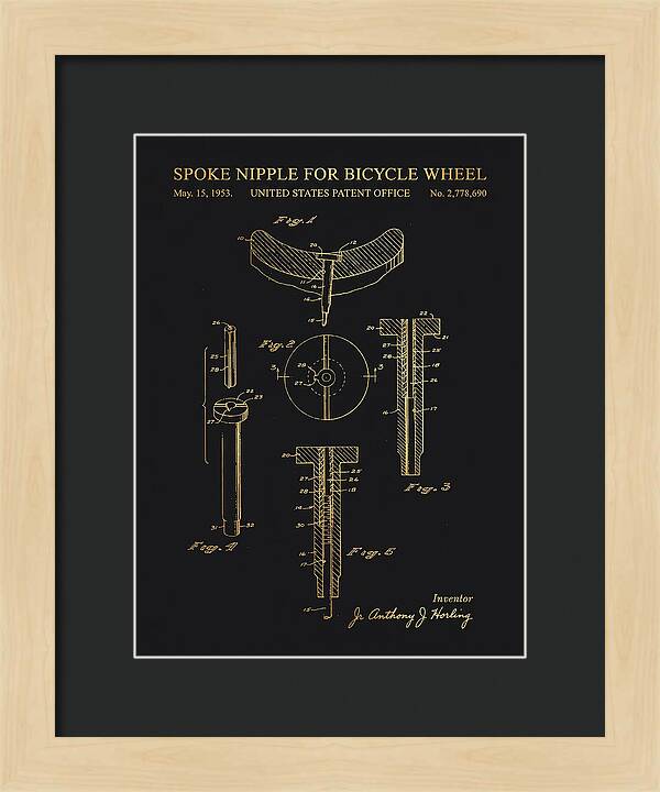 Spoke Nipple For Bicycle Wheel Gold Patent Us2778690a