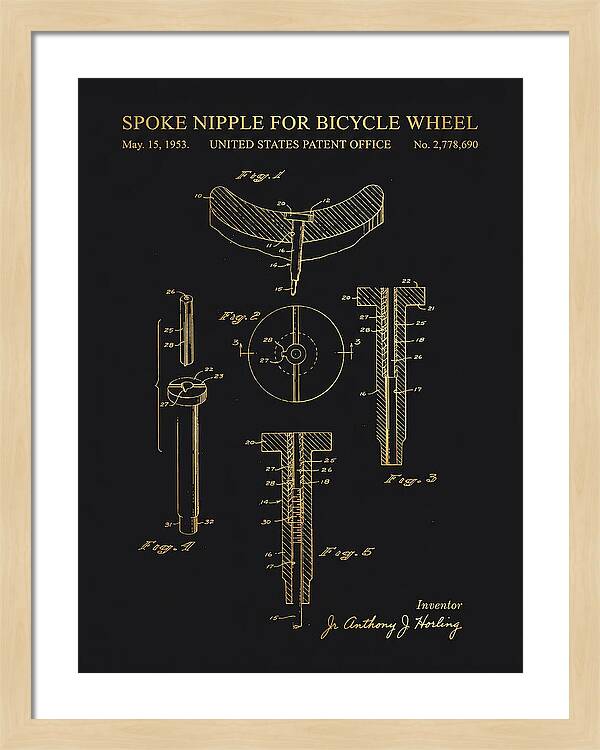 Spoke Nipple For Bicycle Wheel Gold Patent Us2778690a