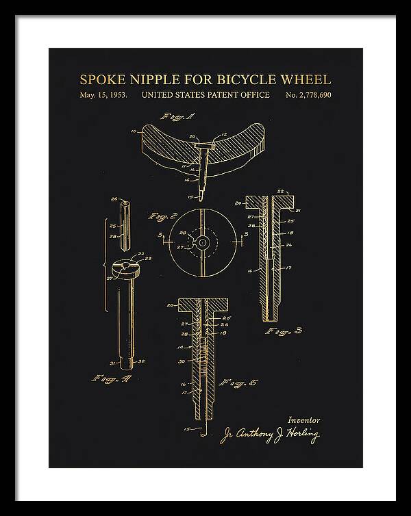 Spoke Nipple For Bicycle Wheel Gold Patent Us2778690a