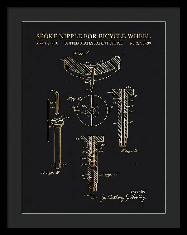 Spoke Nipple For Bicycle Wheel Gold Patent Us2778690a