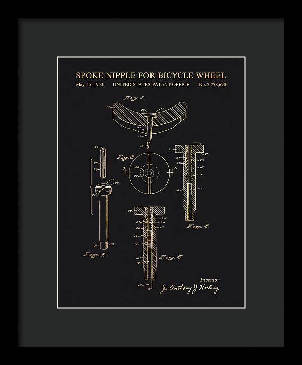 Spoke Nipple For Bicycle Wheel Gold Patent Us2778690a
