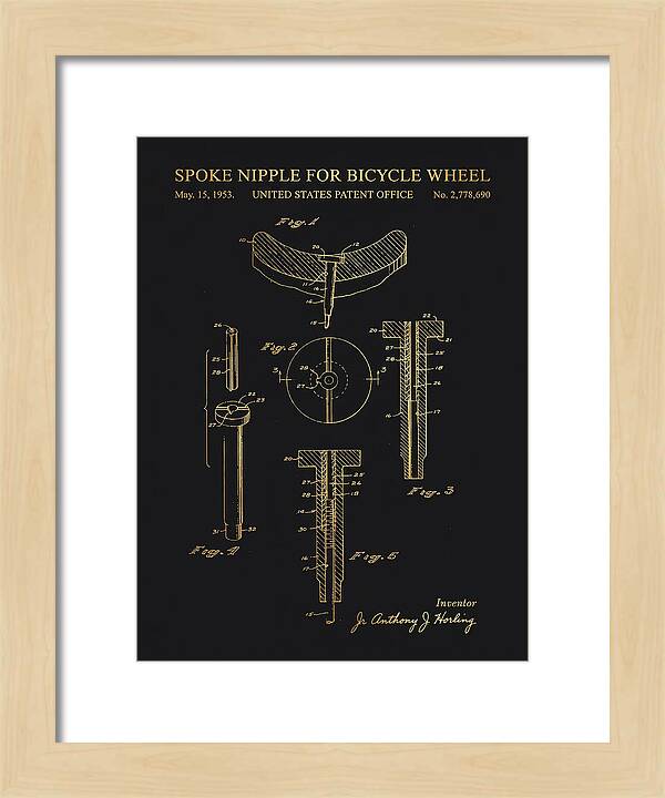 Spoke Nipple For Bicycle Wheel Gold Patent Us2778690a