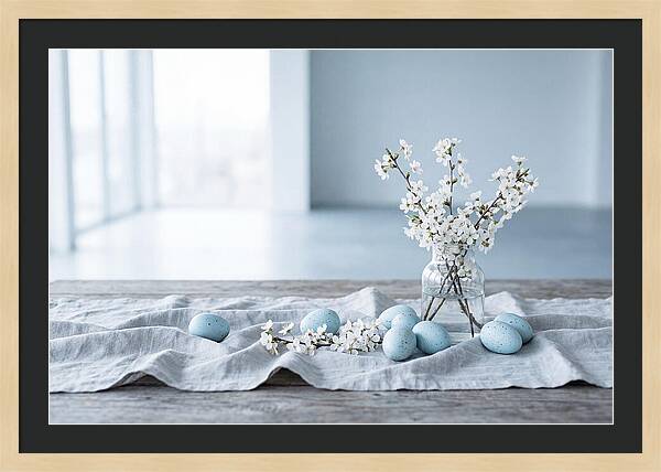 Spring Arrangement With Eggs And Blossom